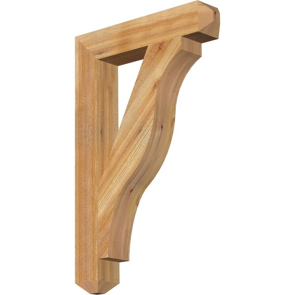 Ekena Millwork Funston Craftsman Rough Sawn Bracket, Western Red Cedar, 4"W x 22"D x 34"H BKT04X22X34FST04RWR - main